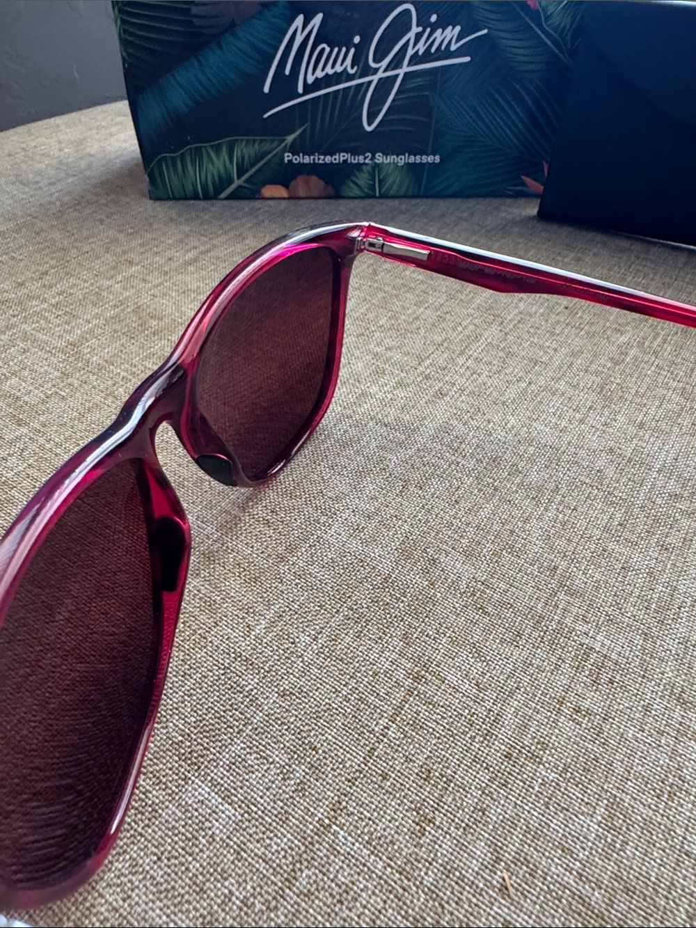 Maui Jim Sugar Cane MJ783-13B Polarized Sunglasses Lilac Sunset - Case Box Pouch - Picture 4 of 6